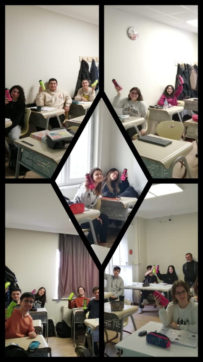 Hediye mataralarıyla sınıf kareleri