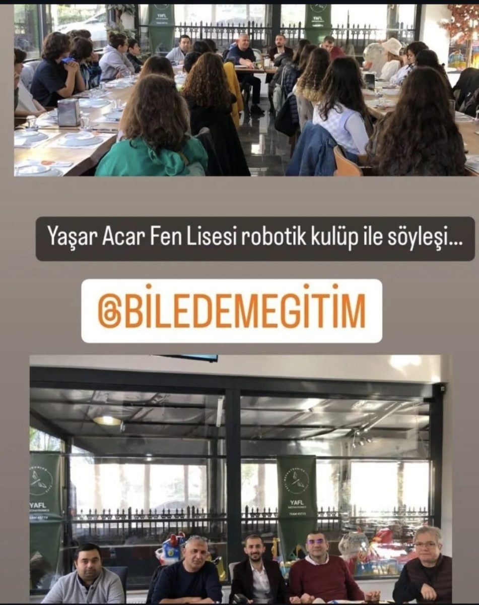 Yaşar Acar Fen Lisesi robotik kulübü ile söyleşi buluşması
