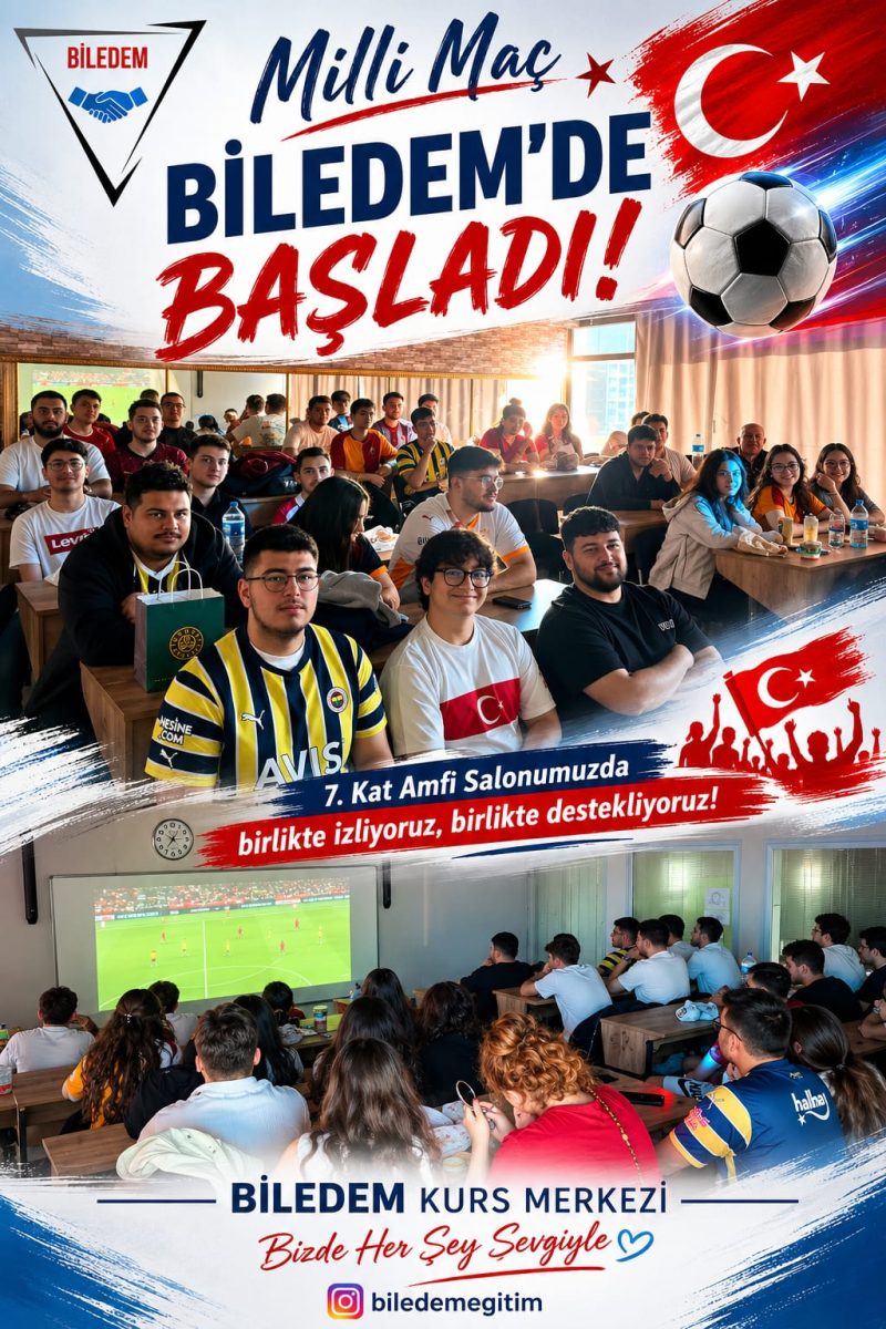 Milli maç heyecanı Biledem'de: 7. kat amfi salonunda birlikte izledik
